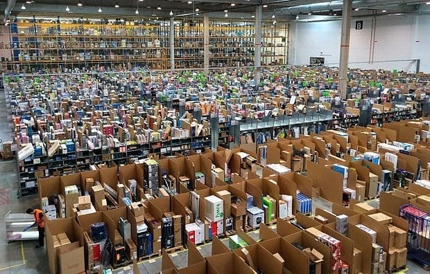 Amazon logistics centre in Madrid, Spain.